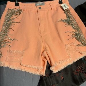 Blush Women's Embellished Shorts